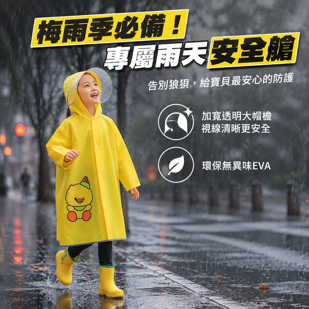 學生專用帶書包位雨衣 幼兒園小學生加厚雨披