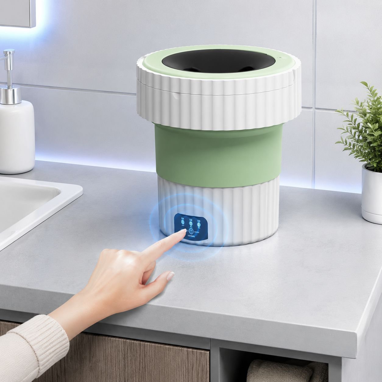 Efficient mini washing machine for quick laundry tasks