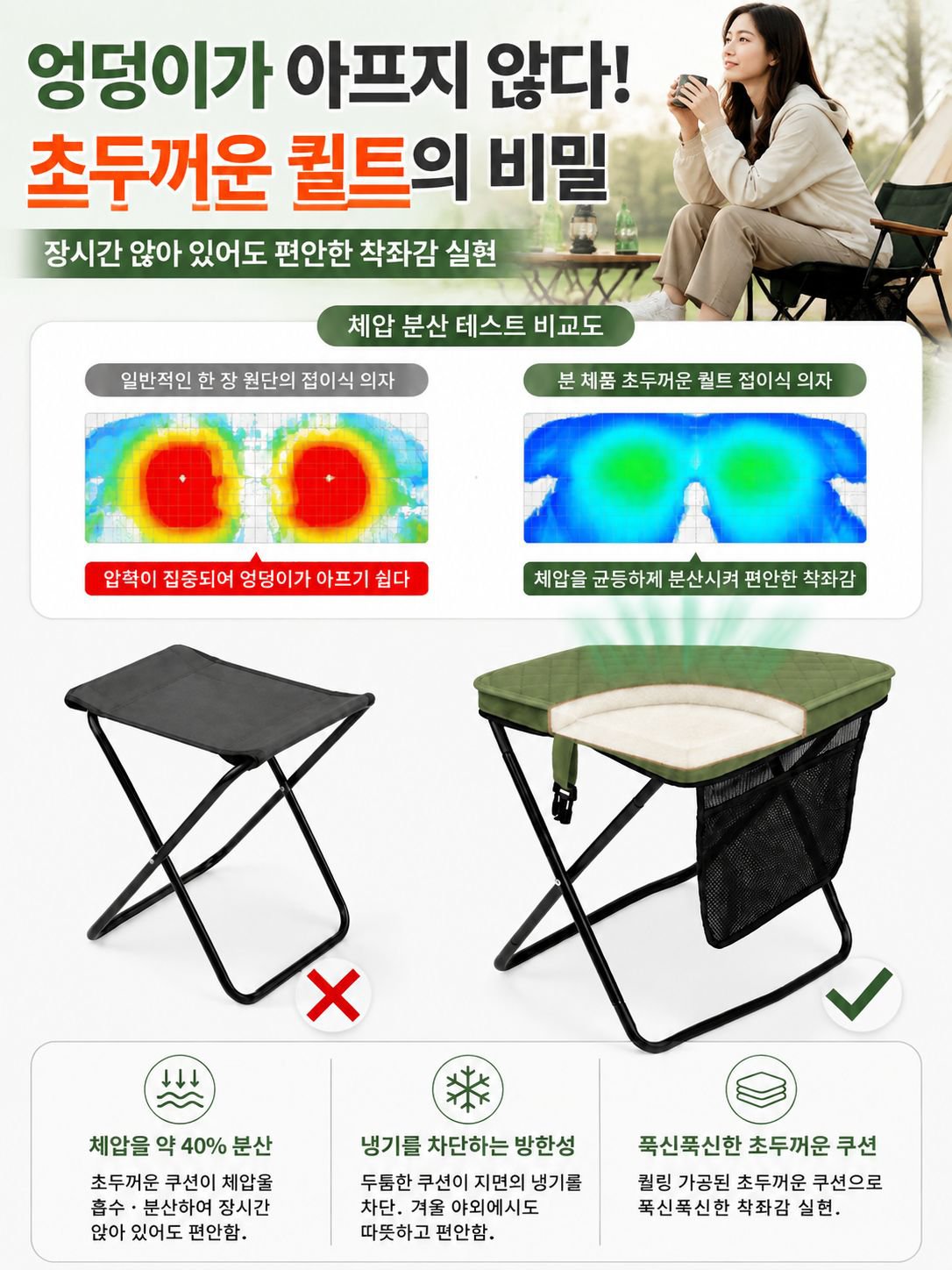 국제 최고 역학연구소 추천! 초경량 접이식 스툴
