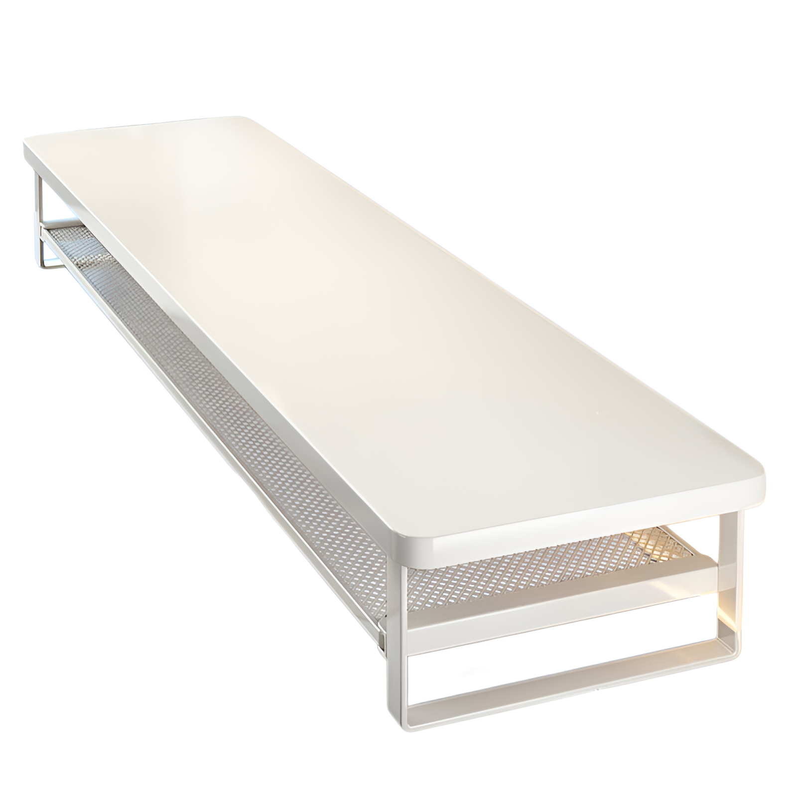 50/70/100 cm breiter Monitorständer mit Schublade, doppelstöckig, verschiebbares Tastaturfach