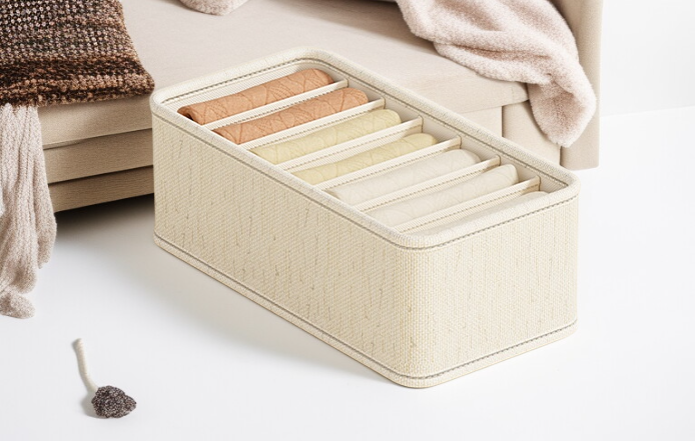 튼튼한 재질의 속옷 상자 근접 사진