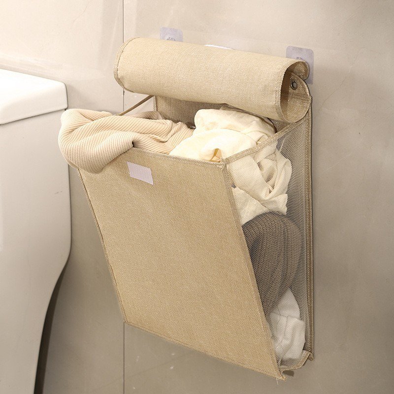 Cotton and linen dirty clothes basket foldable