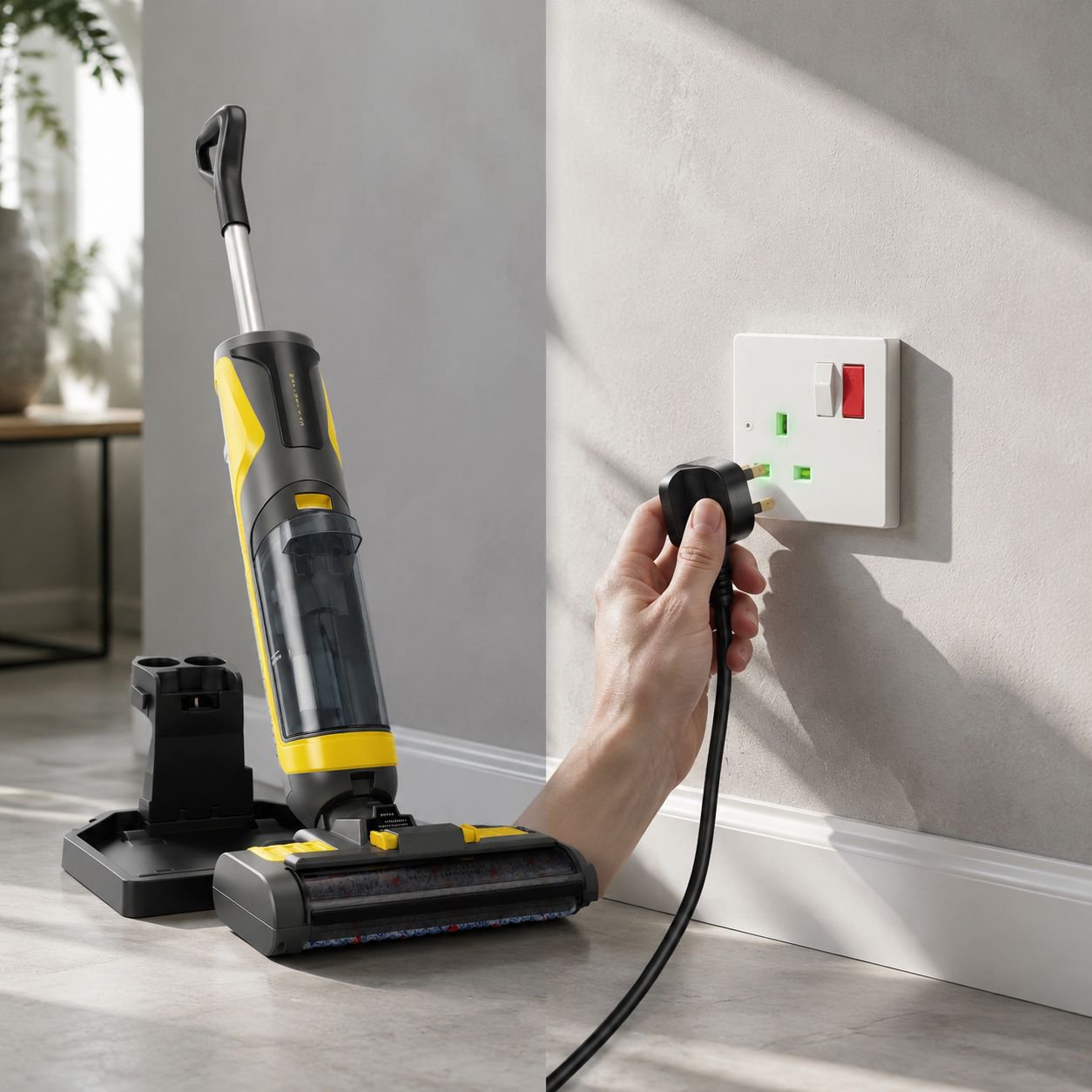 Easy-to-empty dustbin on wireless vacuum cleaner