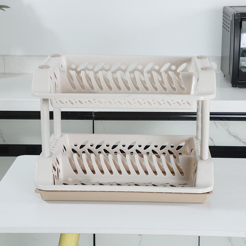 Double-layer cutlery drainer