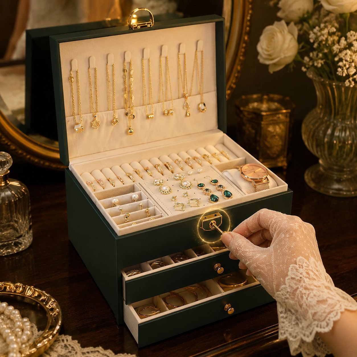 Matériaux de haute qualité de la boîte à bijoux