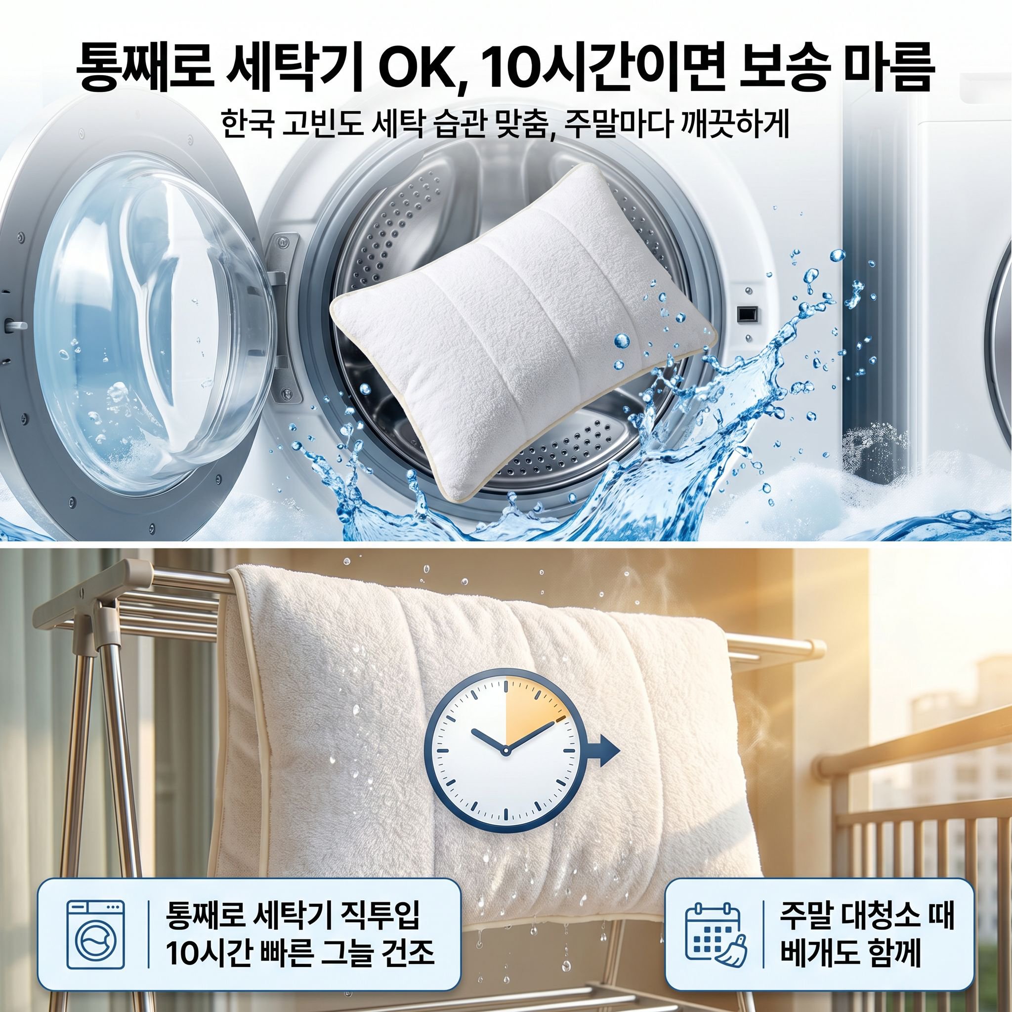 순면 접이식 경추 베개 다기능 높이 조절 가정용 여행 베개 속