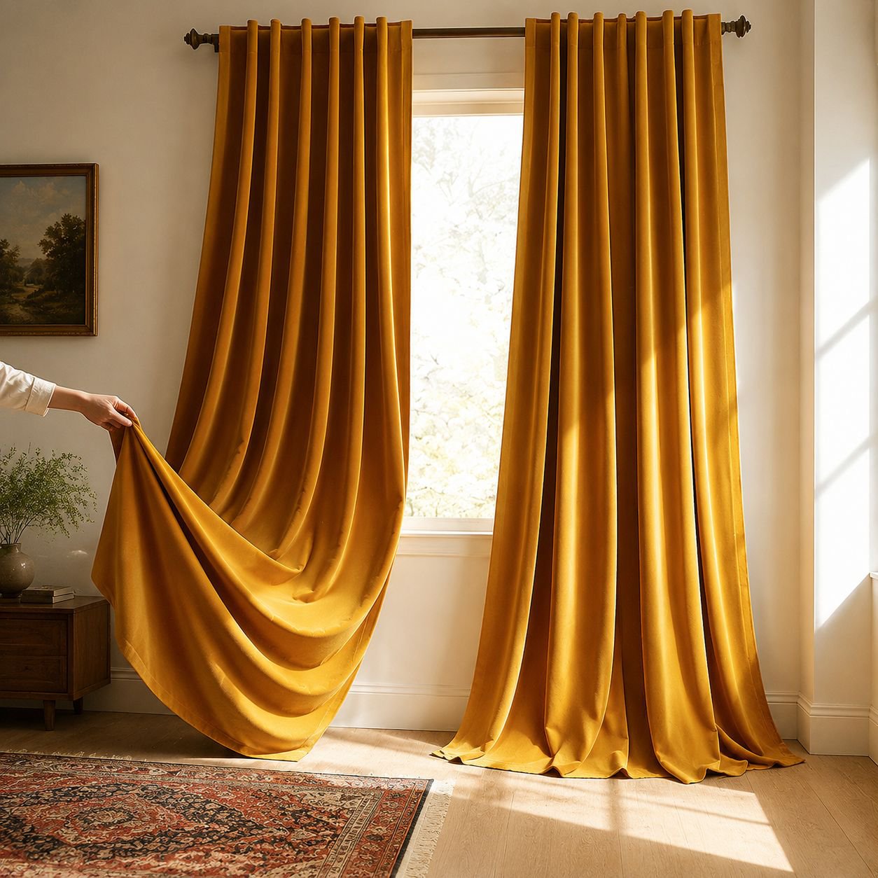 Modern home decor with high blackout short curtain