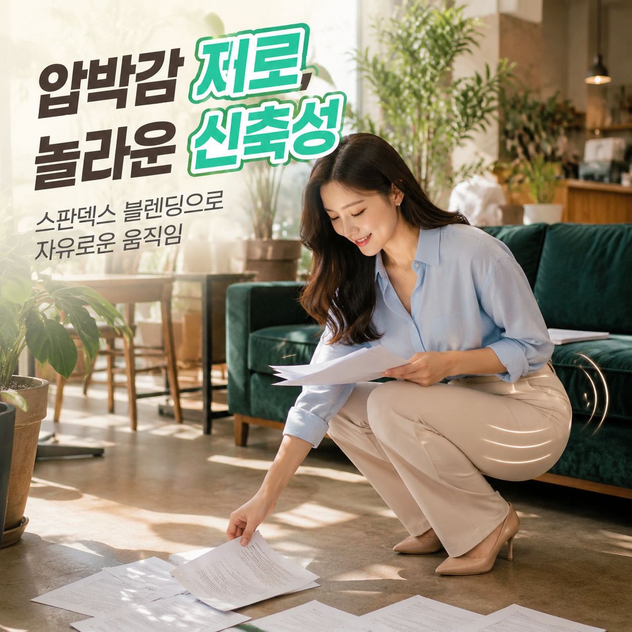 여성 캐주얼 세미부츠컷 와이드 팬츠 데일리 통근룩