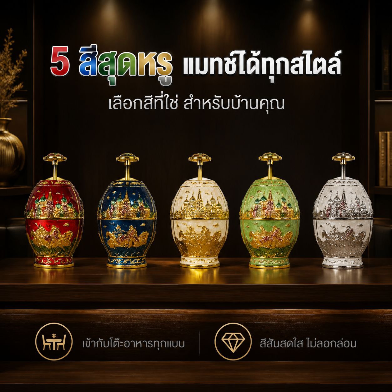 ที่ใส่ไม้จิ้มฟันอัตโนมัติสไตล์นอร์ดิก ลายรัสเซีย สำหรับธุรกิจ