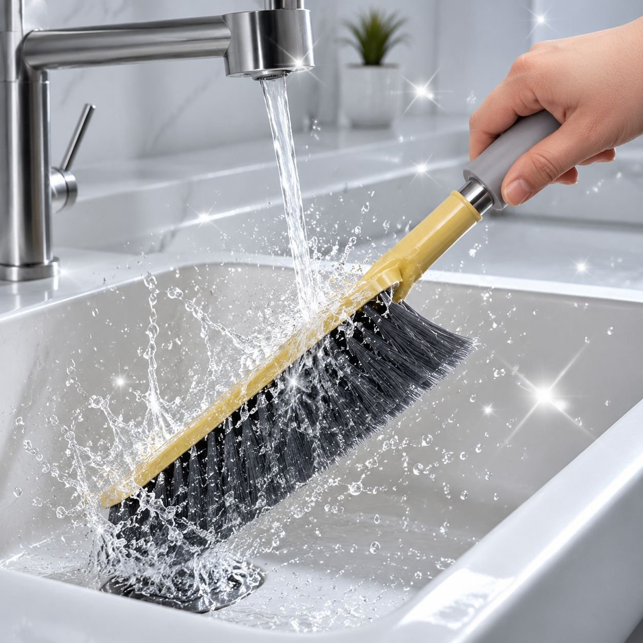 Stainless steel cleaning brush for furniture and bedding
