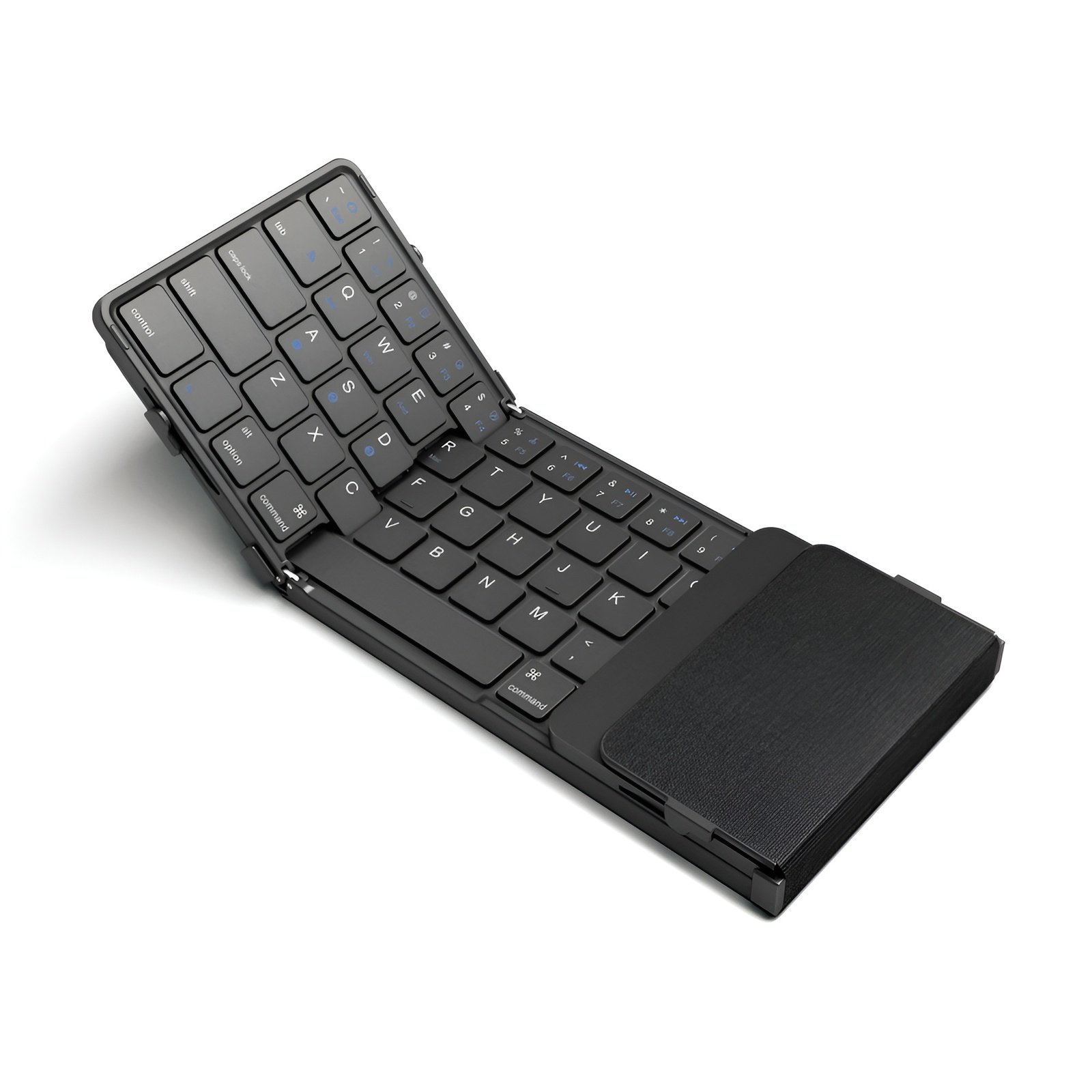 Teclado Bluetooth plegable doble con touchpad, conectable a laptop, tablet y móvil