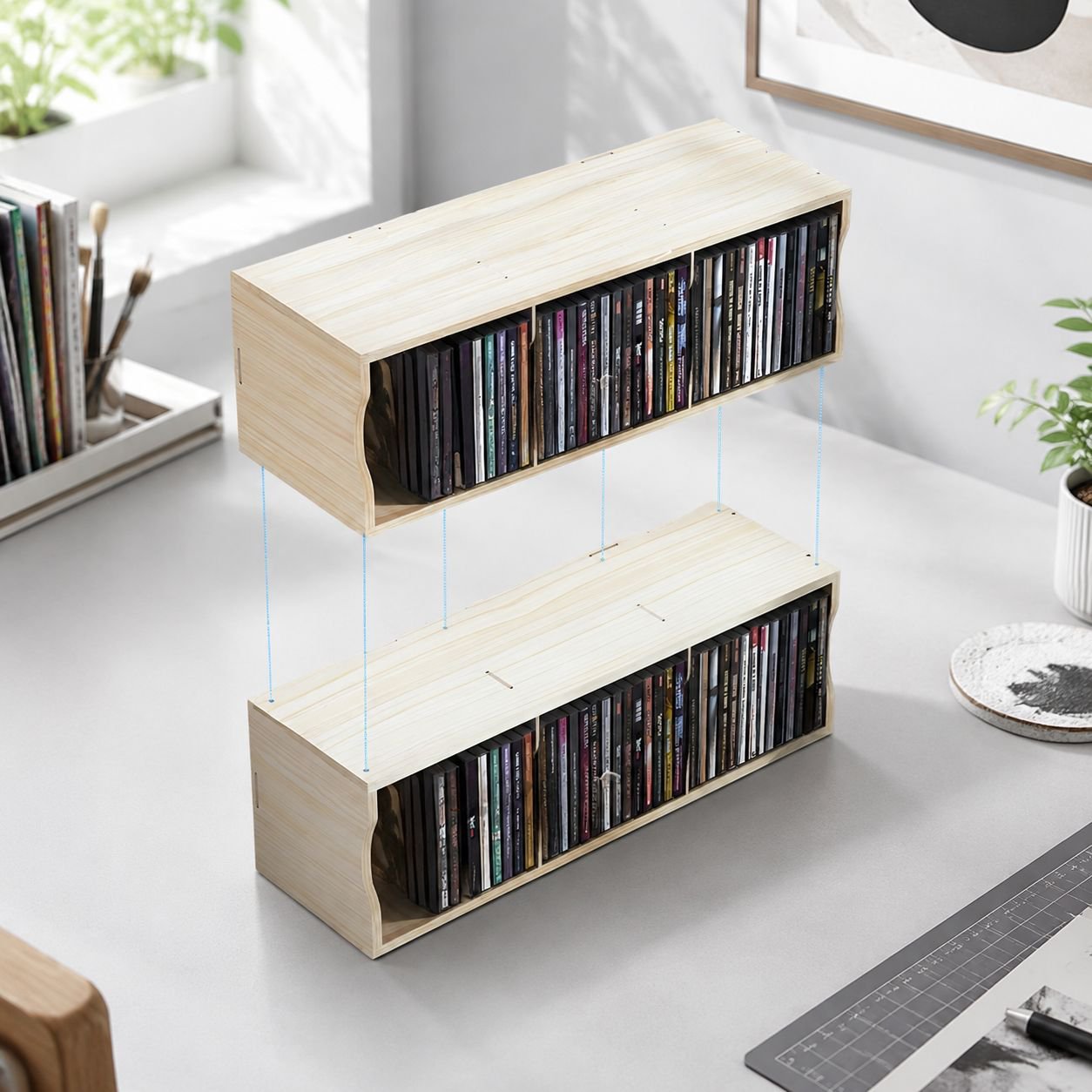 Stylish DVD storage rack for movie collections