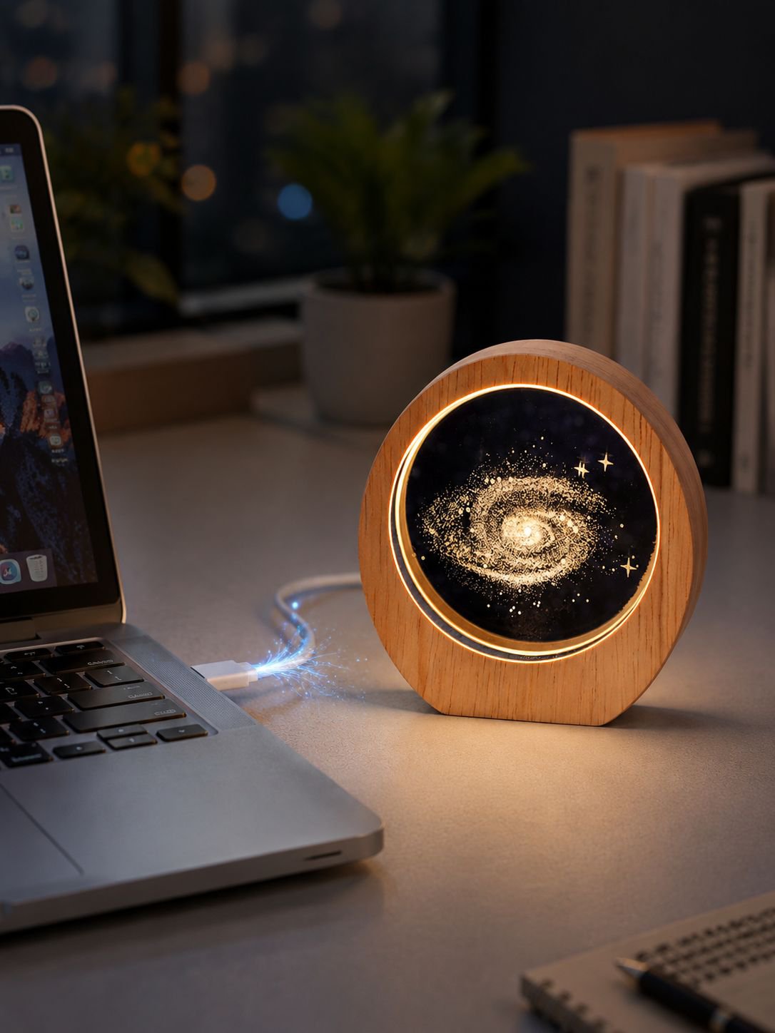 Unique Celestial Crystal Night Light Birthday Gift
