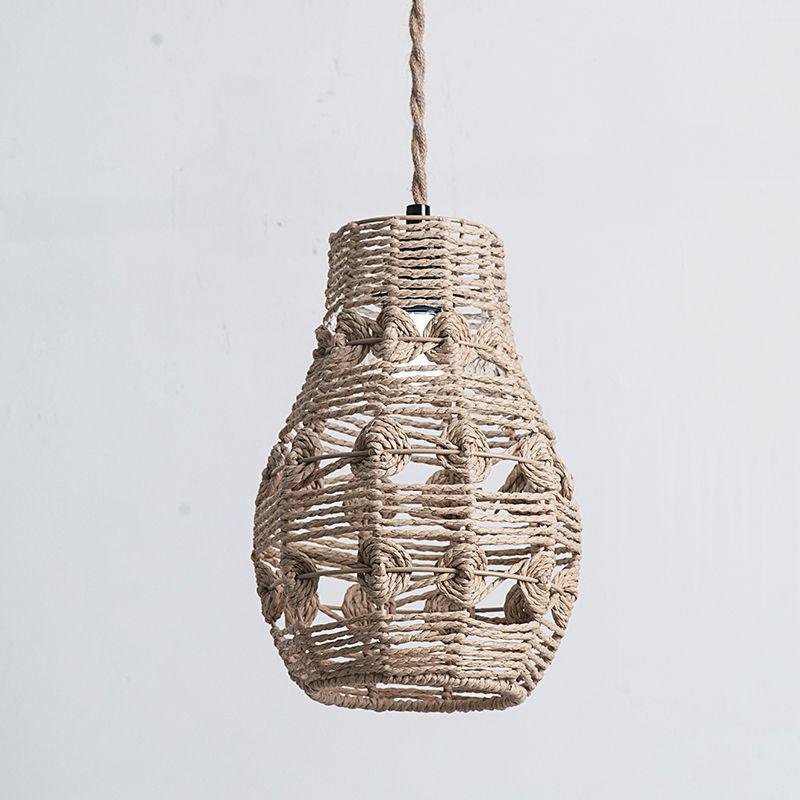 Rope braided Chinese chandelier
