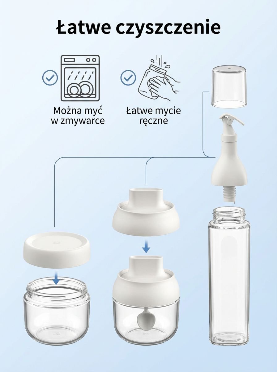 Nowoczesne pojemniki kuchenne na przyprawy