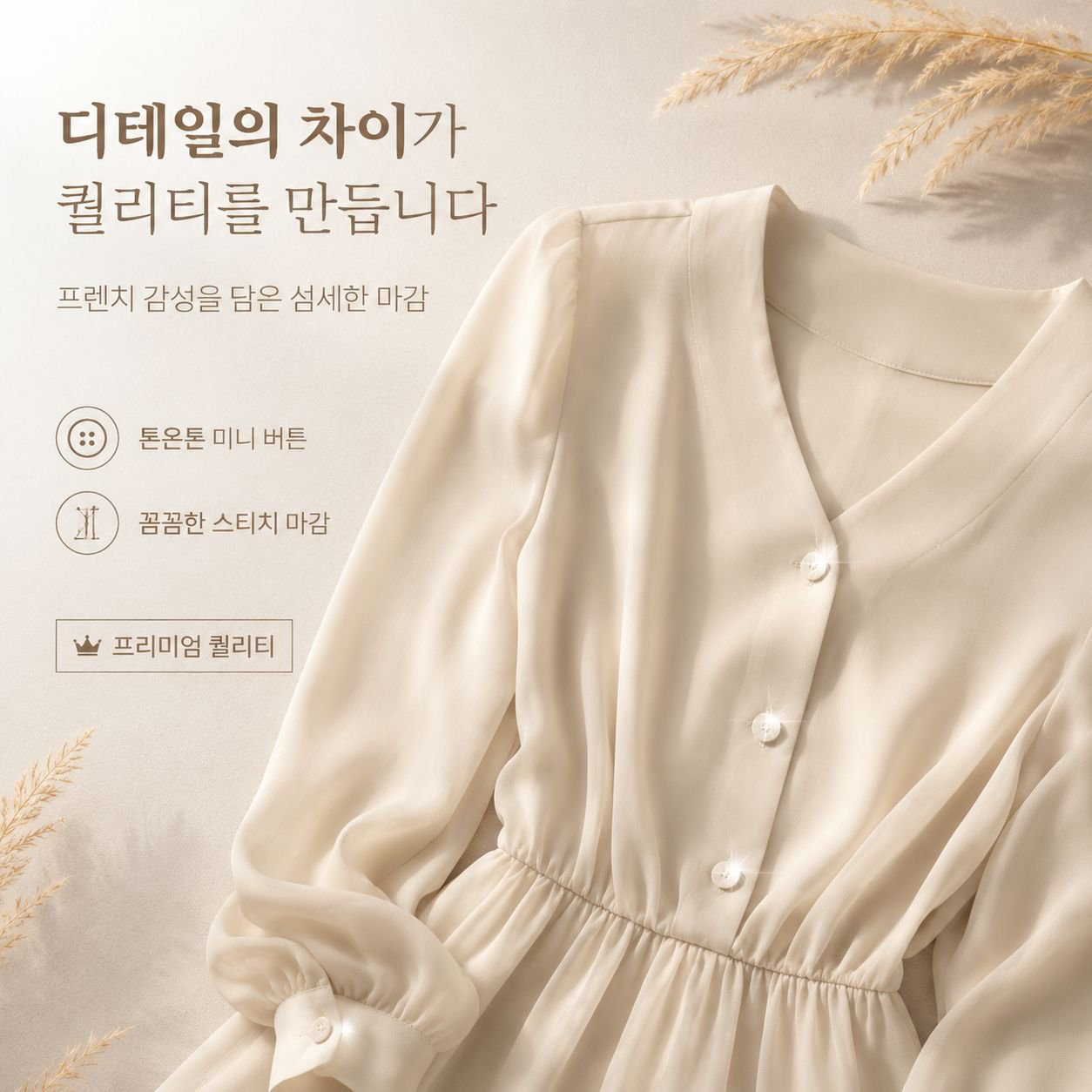 프렌치 슬림핏 쉬폰 블라우스 여성 