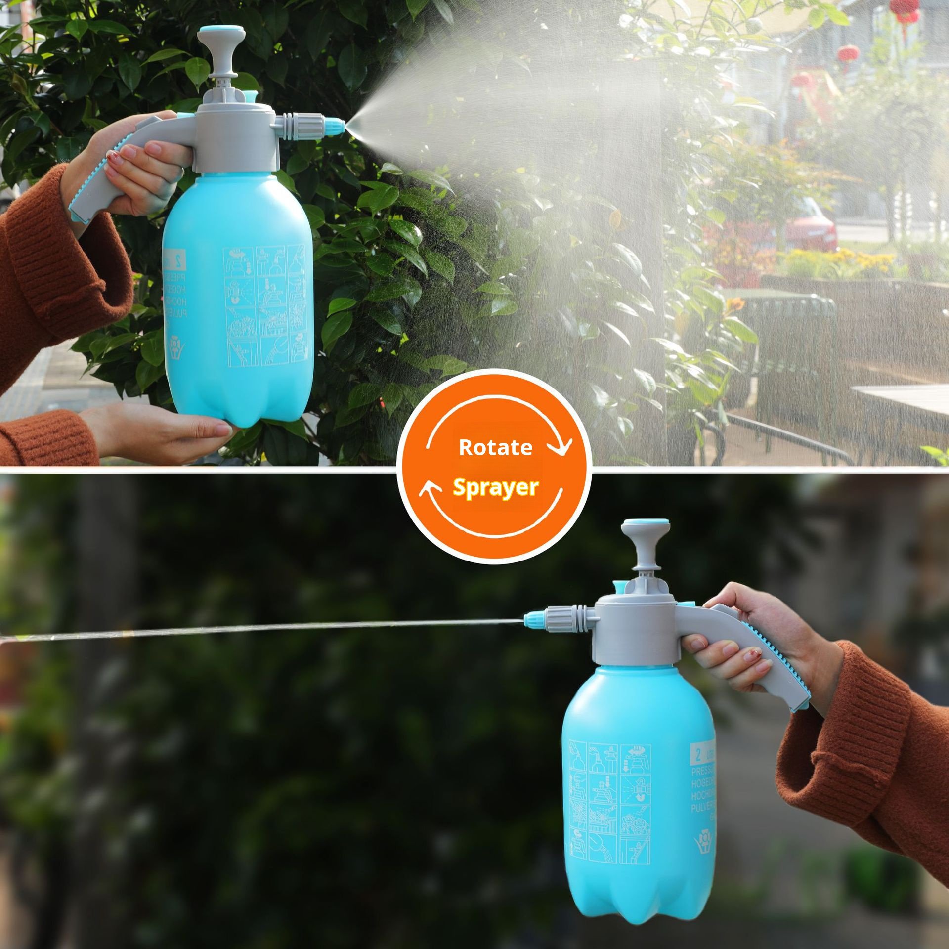 Thickened spray kettle for gardening and disinfection