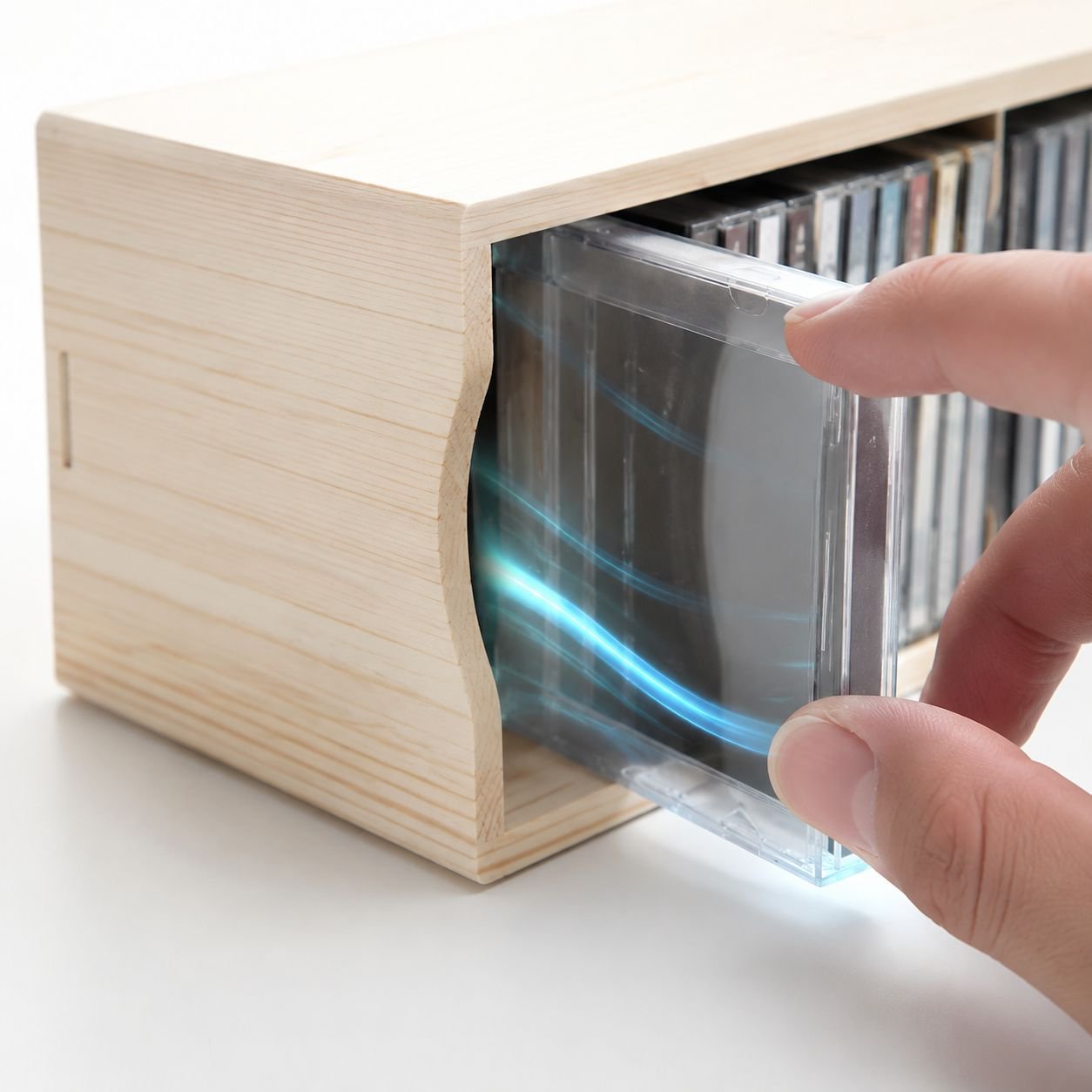 DVD storage rack showcasing large capacity