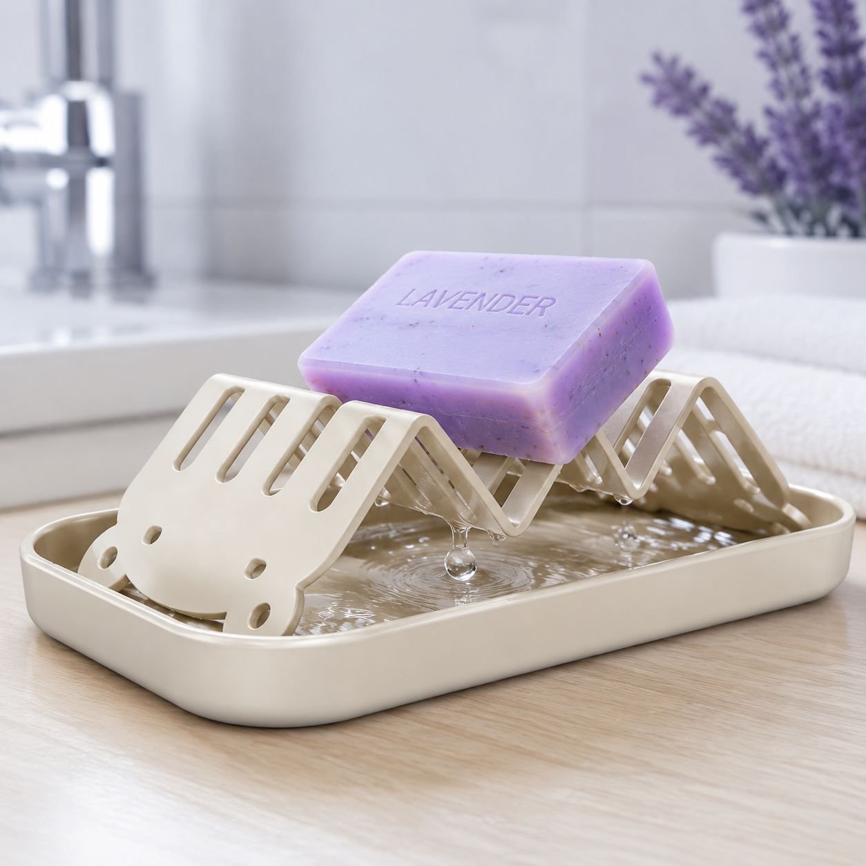 Platzsparende Seifenablage für kleine Badezimmer
