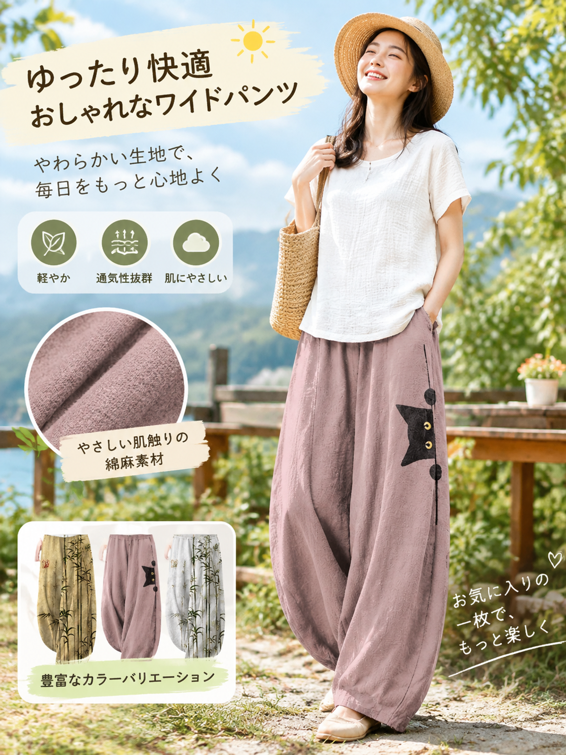 春秋用ポケットパンツ 3Dプリント ヨーロッパ・アメリカンスタイル 人気商品 ランタンパンツ プラスサイズ レディース