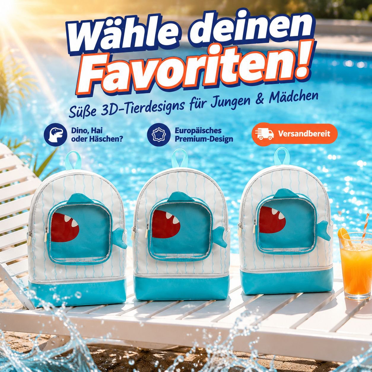 Wasserfeste Aufbewahrungstasche mit Nass-Trocken-Trennung