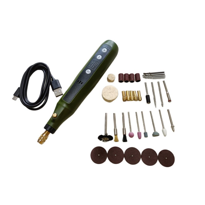 Perceuse électrique portable multifonction, kit de gravure et polissage pour jade et bois