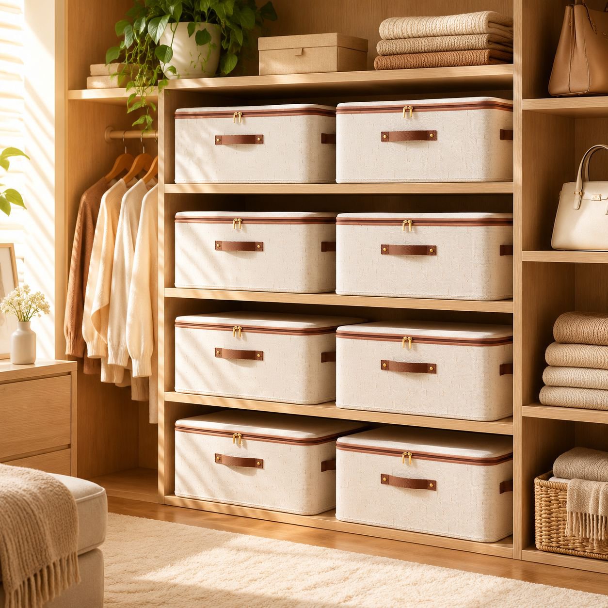 Tianshan Cotton Linen Storage Box with Lid