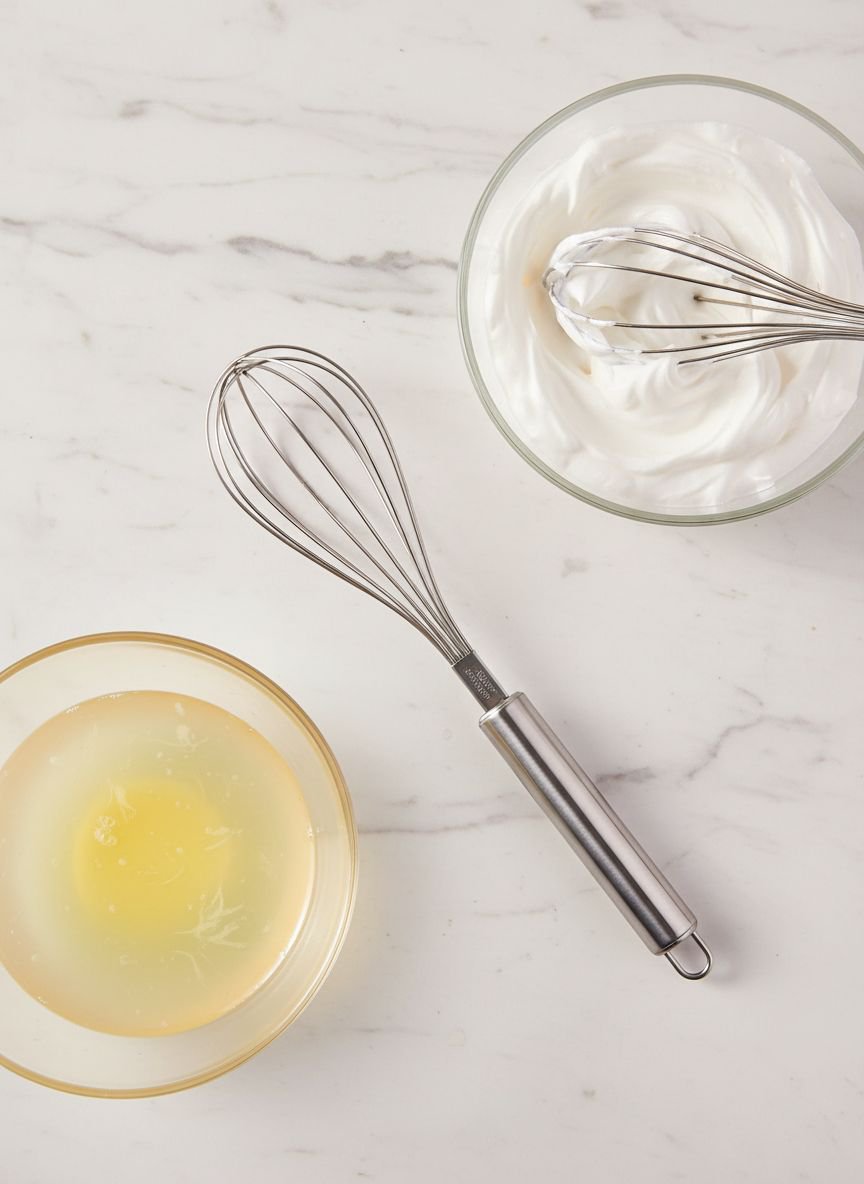 Home chef using manual butter whipper on kitchen counter