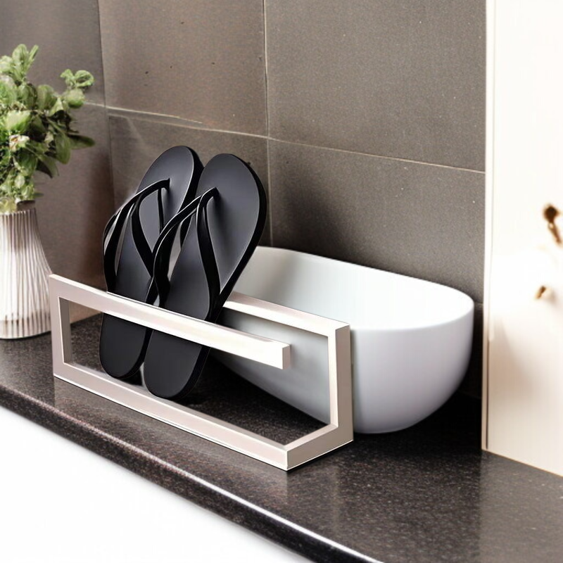 シンプルデザインのスリッパラック横からの写真