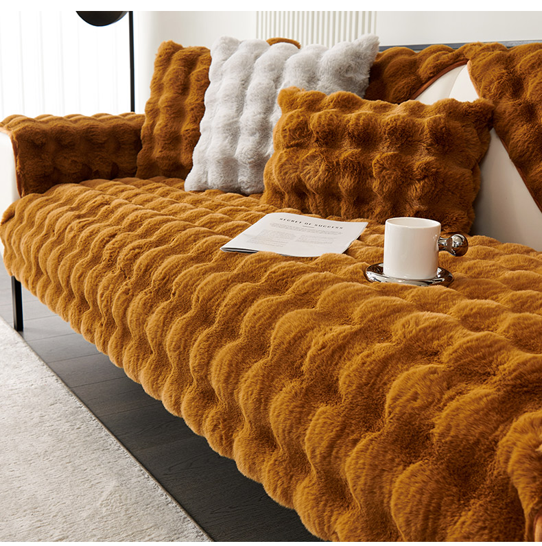 ソファ用滑り止め付き厚手布カバー