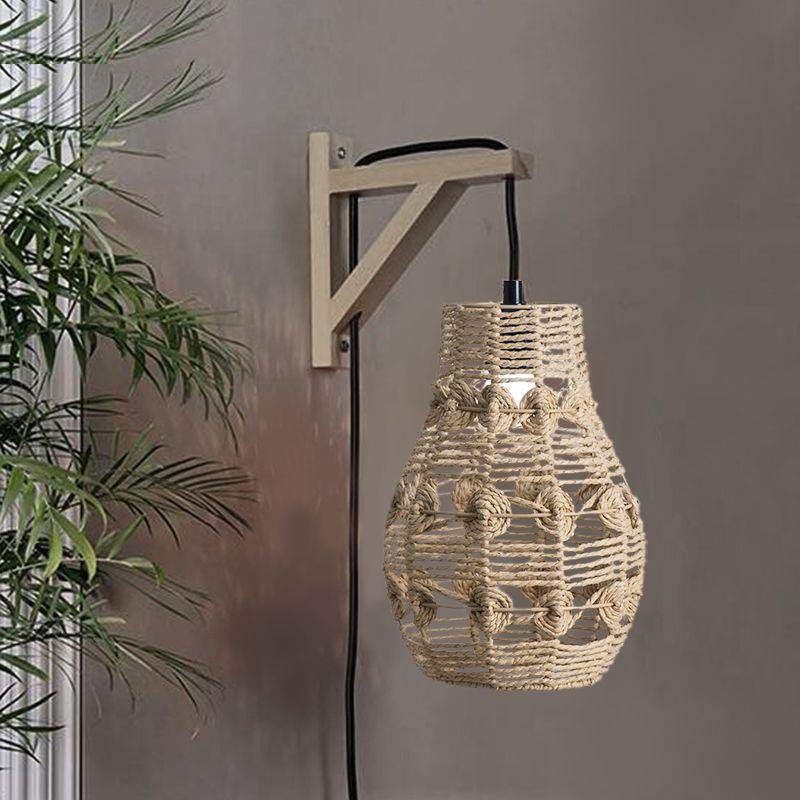 Rope braided Chinese chandelier
