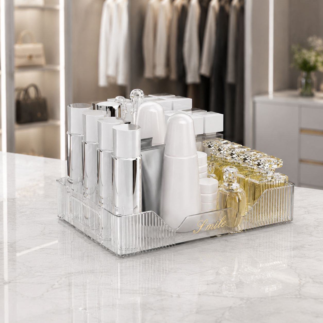 Easy to assemble bathroom sink organizer