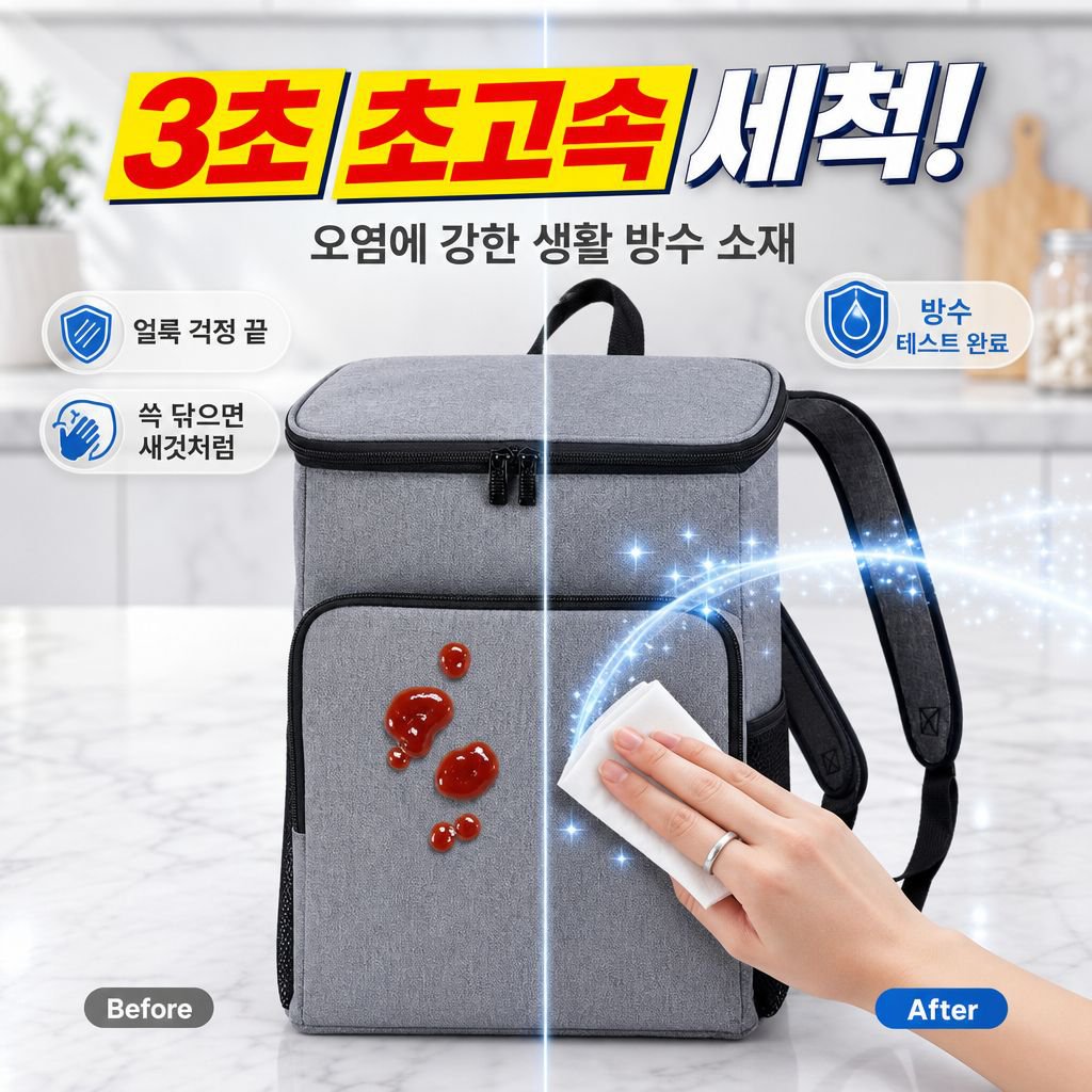 야외용 대용량 아이스 도시락 보온가방 더블포켓