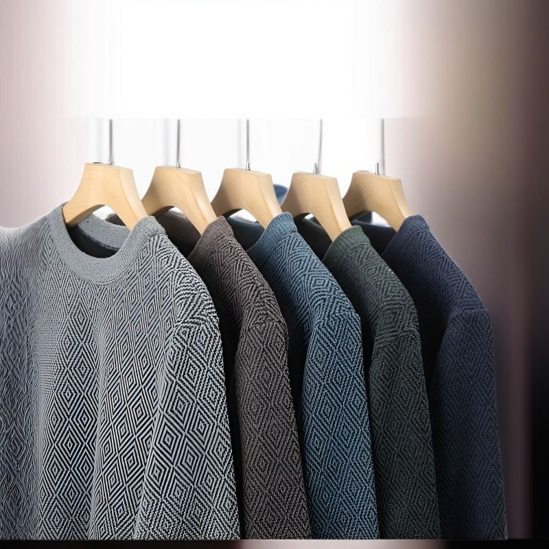 남자 자카드 스웨터 스타일