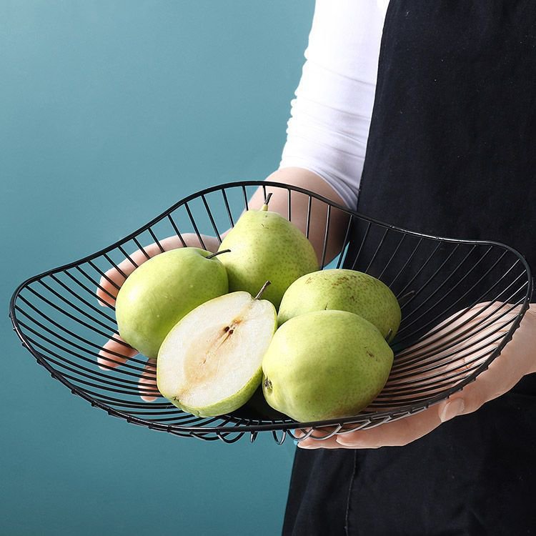 Lotus leaf iron fruit plate for household use