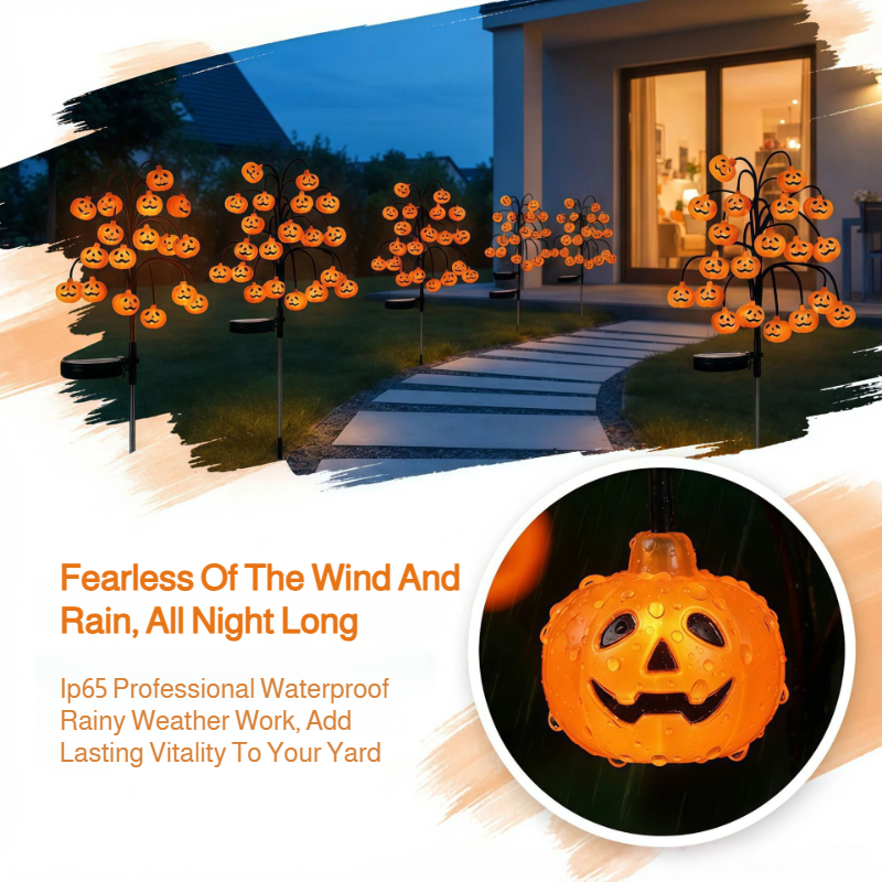JMY-Halloween Solar Pumpkin Branch Lamp