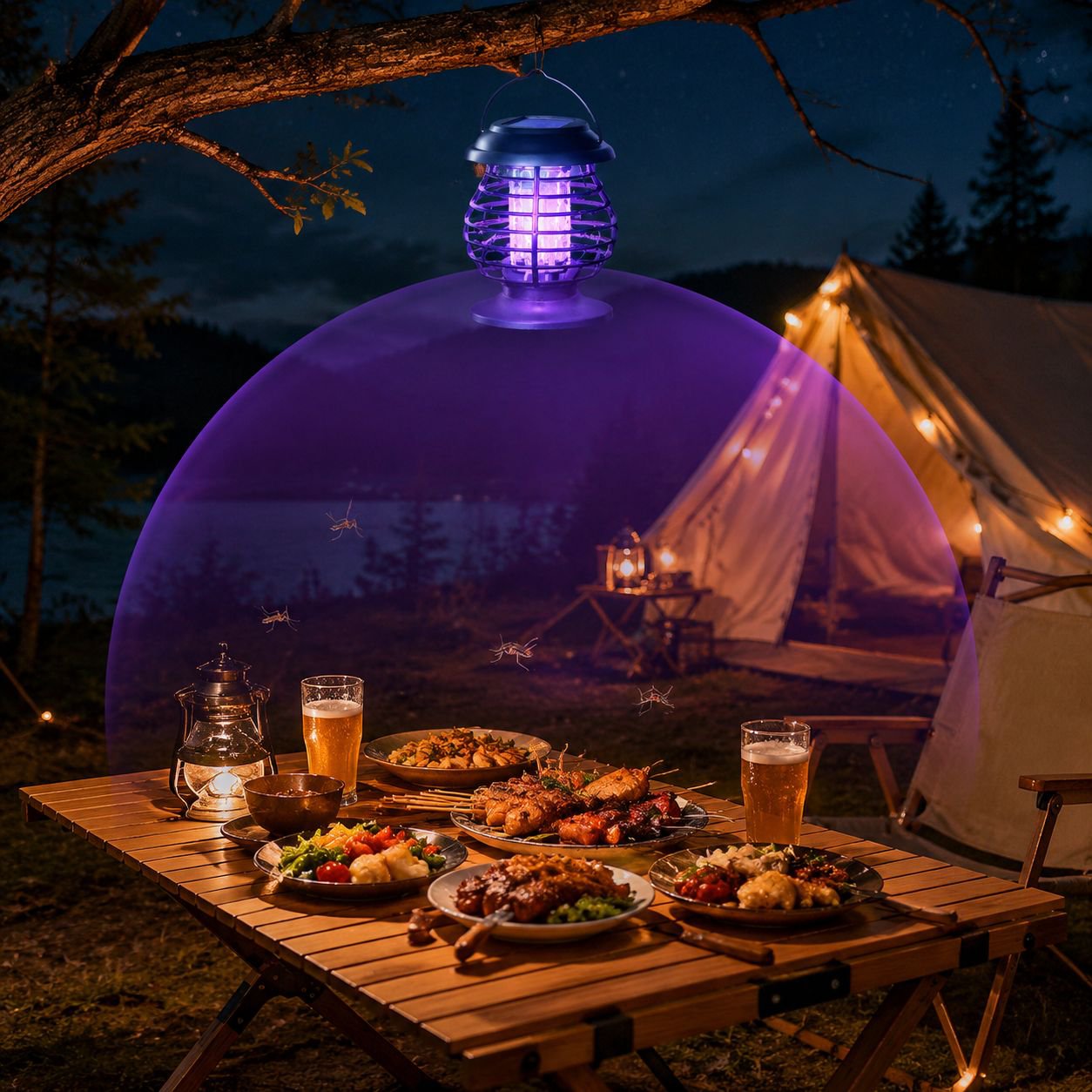 Stilvolle Solarlampe als Gartenbeleuchtung
