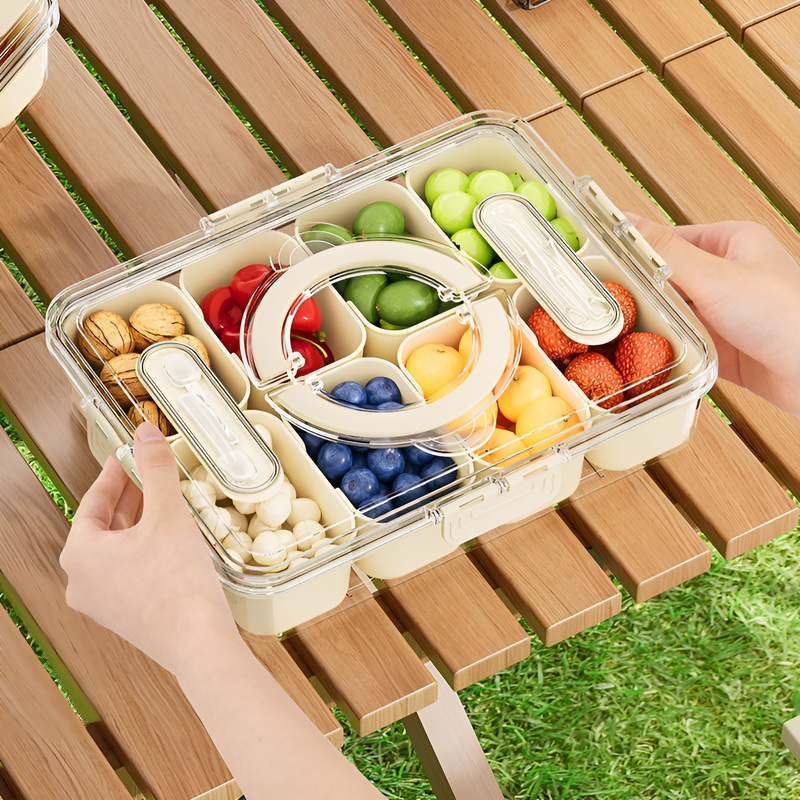 Caja de picnic multifuncional con cubiertos