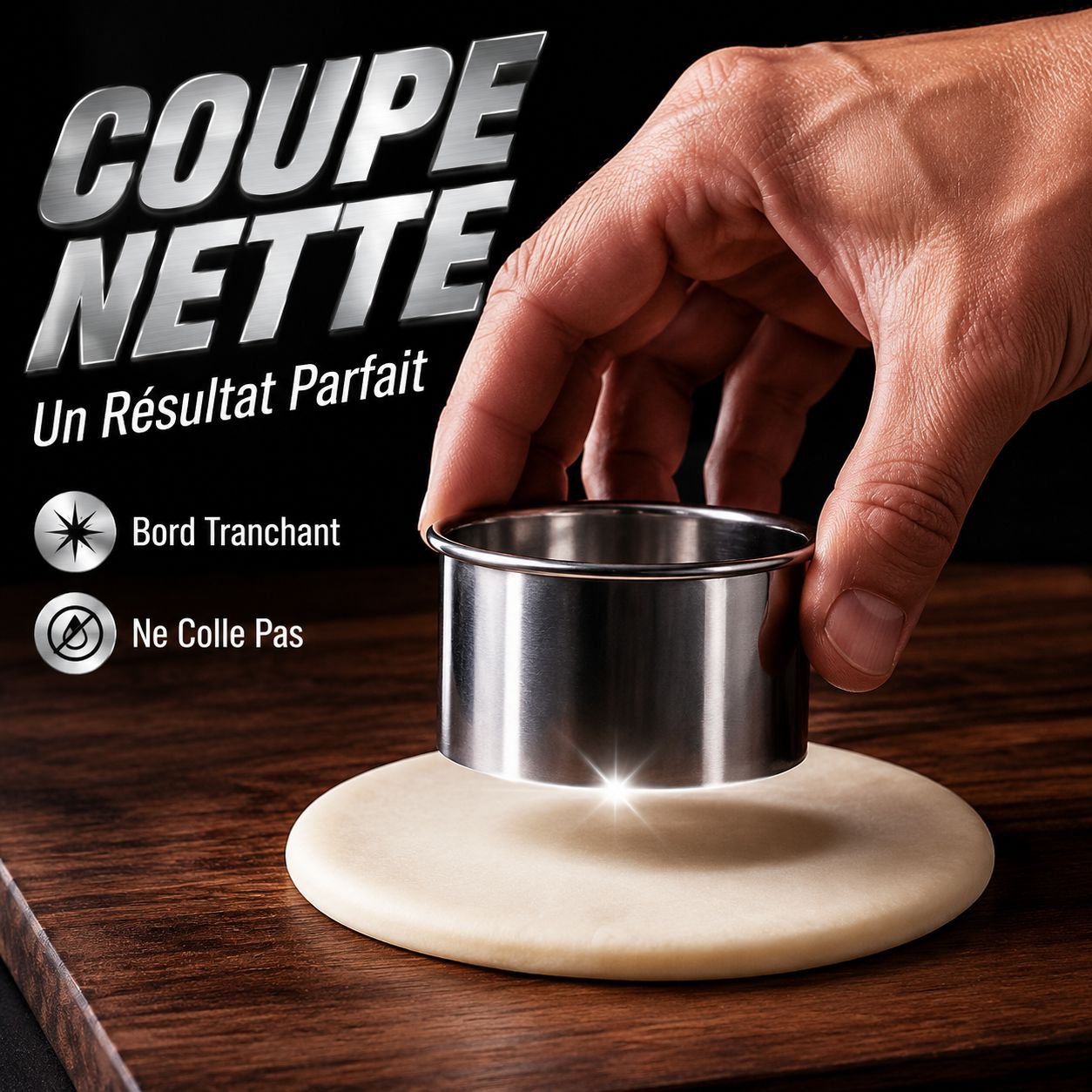 Lot de 12 découpoirs à biscuits ronds en acier inoxydable, pour gâteaux et desserts