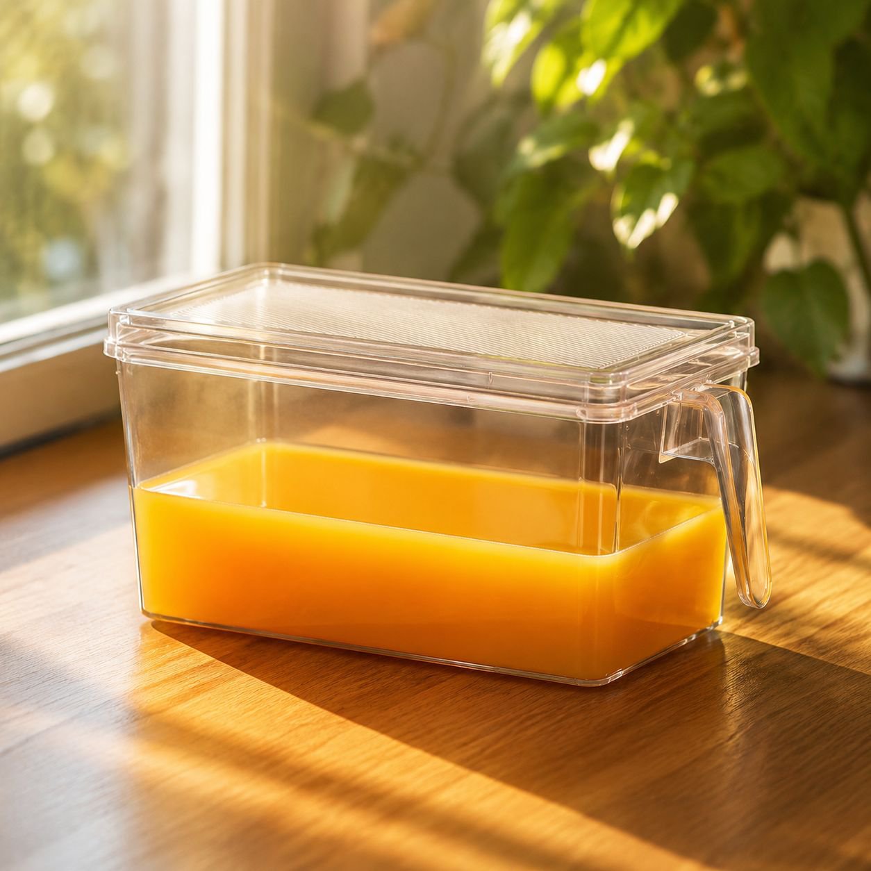 Durable plastic storage containers for kitchen organization