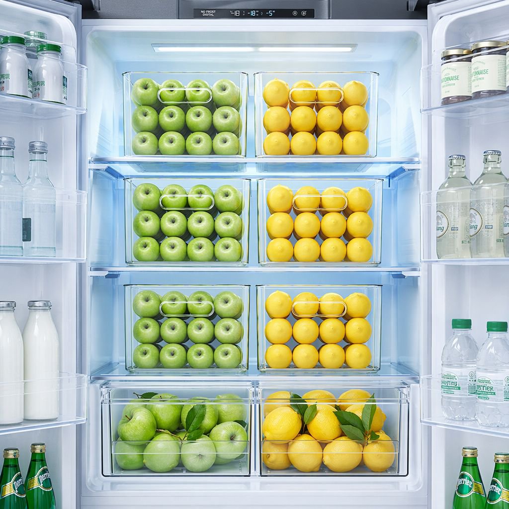 Gefrierschrank Küchenaufbewahrungsbox, Eier- und Obst-Gemüse-Organizer