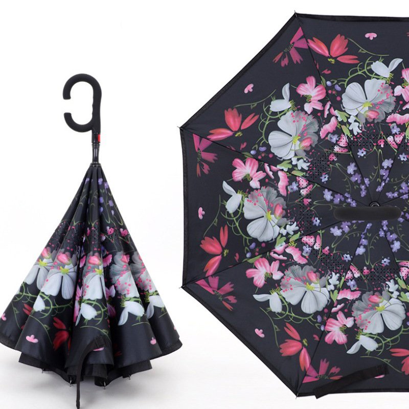 Windproof Double Person Automatic Reverse Umbrella for Men and Women