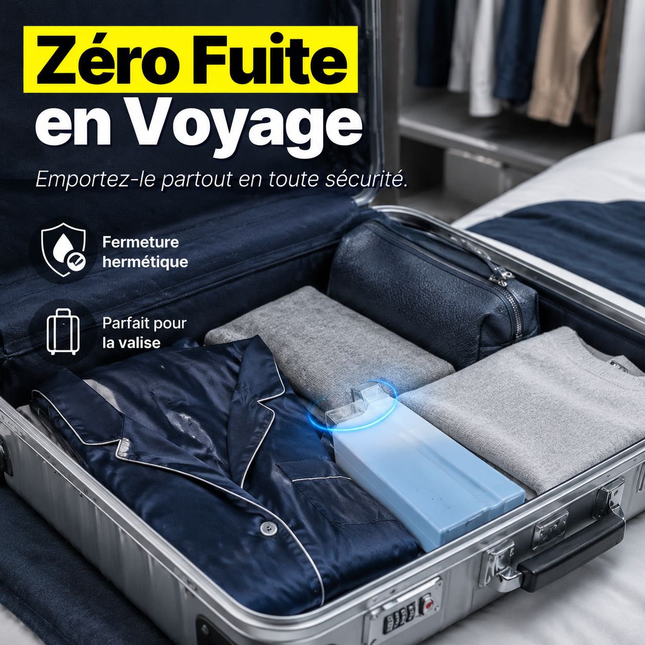 Flacon de lessive pour salle de bain, grande capacité, plastique transparent