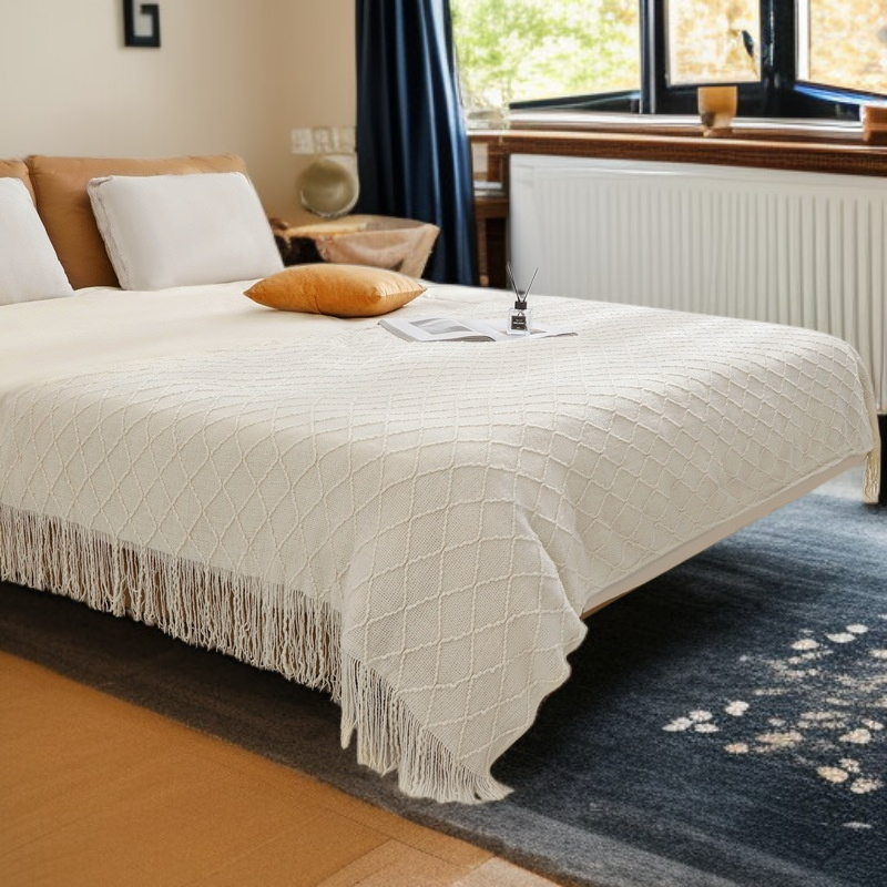 洗濯可能なニットブランケット