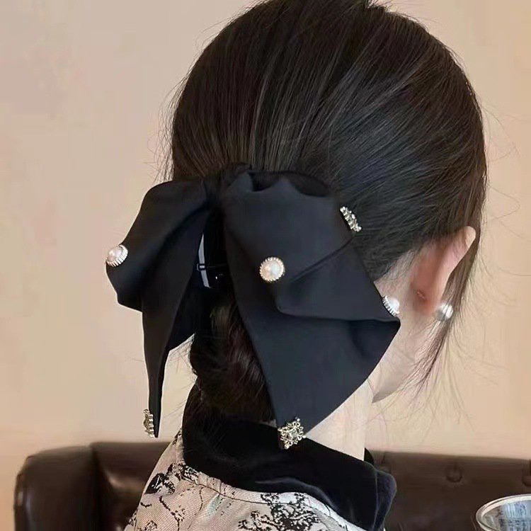 リボン＆ハートヘアクリップ