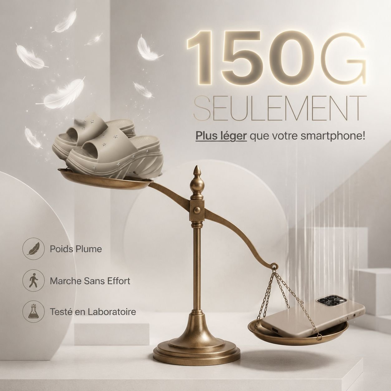 Sandales plateforme femme décor étoiles, talons hauts confortables