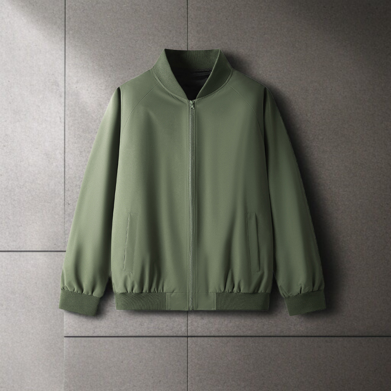 メンズ春秋ベースボールジャケット正面画像