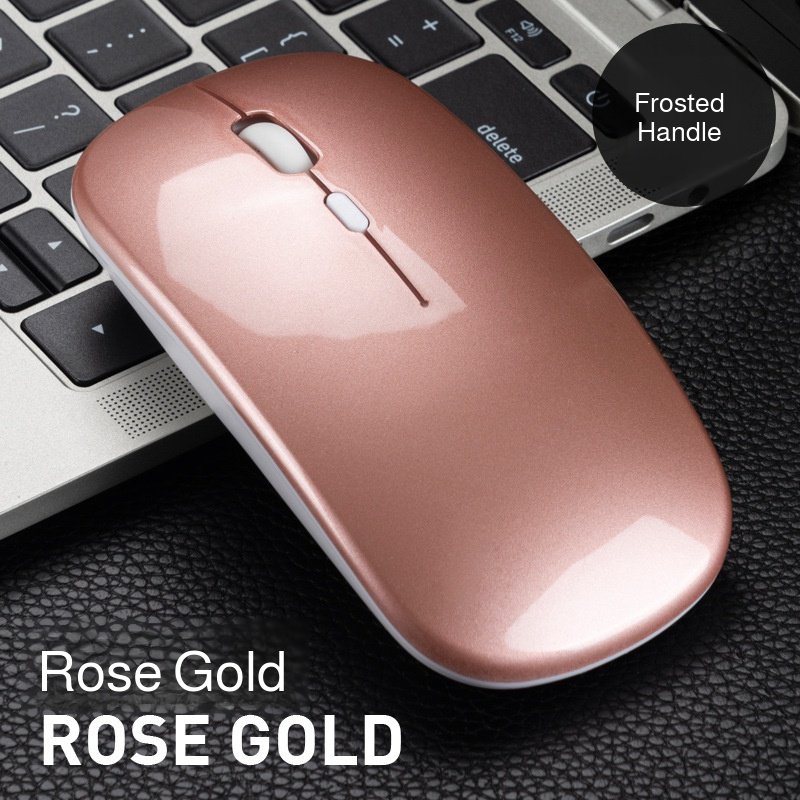 Ratón gamer silencioso para chicas, inalámbrico, blanco brillante