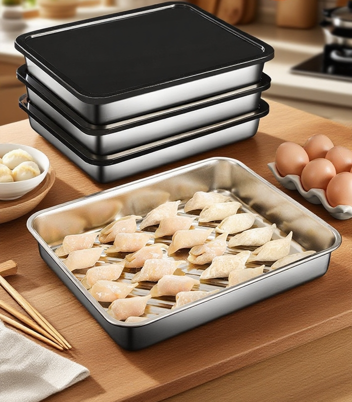 식품 신선도 유지하는 트레이 사용 장면