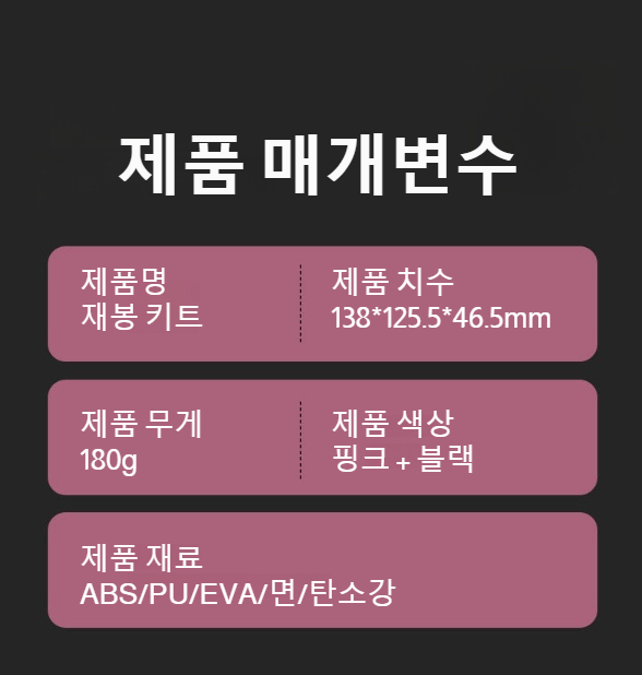 정리된 핸드캐리 재봉실 세트